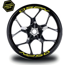 Bajaj N250 Jant Içi Yazı Sticker Modeli Neon Sarı