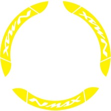 Yamaha Nmax Iç & Dış Jant Sticker Etiket Modeli Açık Sarı