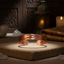 Home Spider-Man Temalı El Işçiliği Saf Bakır Bileklik - Içi Dua Işlemeli