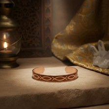 Home El Yapımı Ichthys Sembollü %100 Saf Bakır Kelepçe Bileklik - Şifalı ve Stil Sahibi