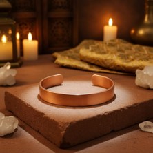 Home Saf Bakır El Yapımı Ayarlanabilir Kelepçe Bileklik Estetik Dokunuş