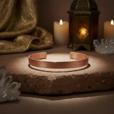 Home Saf Bakır Minimalist Cuff Bileklik - El Yapımı  Zarafet