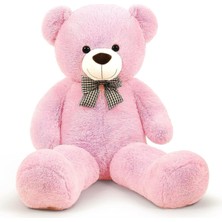 Delixa Papyonlu Sevimli Peluş Şaşkın Ayı 80 cm - Sevgiliye Özel Pembe