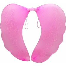 Uravas Store Pembe Renk Ortası Pembe Tüylü Tül Peri Kanadı 40X50 cm