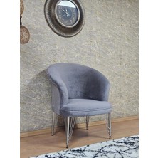 Sevinç Mobilya Tekli Teddy Krom Kaplama Telli Ayak Çay Seti Koltuk Tekli Berjer , Balkon, Salon, Ofis