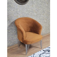 Sevinç Mobilya Tekli Teddy Krom Kaplama Telli Ayak Çay Seti Koltuk Tekli Berjer , Balkon, Salon, Ofis