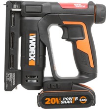 Delixa WX843 20VOLT/2.0AH. -Ion Şarjlı Profesyonel 6-14MM Zımba 15MM Çivi Çakma + 3500 Adet Yedek Zımba Çiv