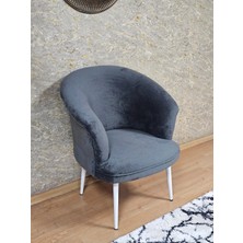 Sevinç Mobilya Tekli Teddy Beyaz Boyalı Sivriltme Ayak Çay Seti Koltuk Tekli Berjer , Balkon, Salon, Ofis