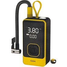 Auhma A9911 Dijital LCD Ekranlı Dahili LED Fenerli 4000 Mah Hava Kompresörü / Powerbank Özellikli Şişirme Pompası