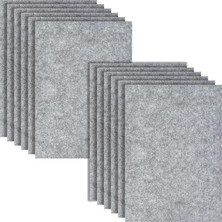 Delixa Hxjdam Sert Keçe 2 mm Keçe , 12 El Işi Keçesi Kare, 20 x 30 cm x 2 mm Kalın Keçe, El Işi Için, Gri