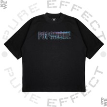 Pure Effect Unisex Oversize Vlone Popsmoke Baskılı Boxy Fit Kalın Kumaşlı T-Shirt