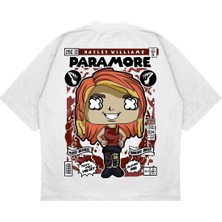 Pure Effect Unisex Oversize Paramore Sırt Baskılı Boxy Fit Kalın Kumaşlı T-Shirt