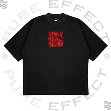 Pure Effect Unisex Oversize Vlone Never Broke Agaın Baskılı Boxy Fit Kalın Kumaşlı T-Shirt