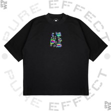 Pure Effect Unisex Oversize Joker Hahaha Baskılı Boxy Fit Kalın Kumaşlı T-Shirt