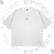 Pure Effect Unisex Oversize Cactus Colourful Baskılı Boxy Fit Kalın Kumaşlı T-Shirt