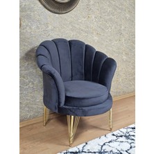Sevinç Mobilya Tekli Istiridye Gold Kaplama Telli Ayak Çay Seti Koltuk Tekli Berjer , Balkon, Salon, Ofis