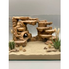 Ems- Doğal Kaya Görünümlü Akvaryum Dekoru – Mağaralı Kayalık Tasarım