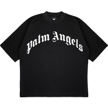 Pure Effect Unisex Palm Angels Classıc Baskılı Boxy Fit Kalın Kumaşlı T-Shirt