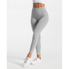 Teveo Açık Gri Timeless Scrunch Tayt - Şekillendirici Spor Tayt