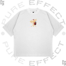 Pure Effect Unisex Oversize Negroni Cocktail Baskılı Boxy Fit Kalın Kumaşlı T-Shirt