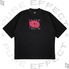 Pure Effect Unisex Oversize Vlone Pınk Kıss Baskılı Boxy Fit Kalın Kumaşlı T-Shirt