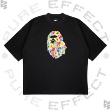 Pure Effect Unisex Oversize A Bathıng Ape Uno Baskılı Boxy Fit Kalın Kumaşlı T-Shirt