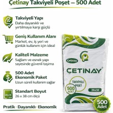 Belirtilmemiş Takviyeli Siyah Market Poşeti Büyük Boy Baskılı 500 Adet Plastik Poşet Dayanıklı El Geçmeli Alışveriş Poşeti Manav Market Torbası