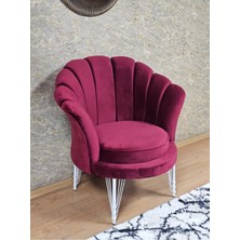 Sevinç Mobilya Tekli Istiridye Beyaz Boyalı Telli Ayak Çay Seti Koltuk Tekli Berjer , Balkon, Salon, Ofis
