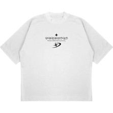Pure Effect Unisex Oversize Paradisus Baskılı Boxy Fit Kalın Kumaşlı T-Shirt