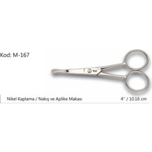 Zemira Europe Aplike Nakış Makası Kıvrık Küt Uçlu No:4 10,16 cm