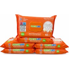 Freshlife 2xl Vücut Temizleme Havlusu 50’li Islak Mendil Büyük Boy Hassas Ciltler Için Beyaz Sabun Kokulu Islak Havlu