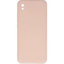 Uravas Store Redmi 9A Kılıf Nano Içi Kadife Silikon - Pudra