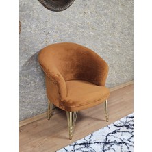 Sevinç Mobilya Tekli Teddy Gold Kaplama Telli Ayak Çay Seti Koltuk Tekli Berjer , Balkon, Salon, Ofis