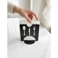 E-Tüccar Özel Tasarım Metal Peçetelik Masa Üstü Ayaklı Peçetelik Paslanmaz Peçetelik