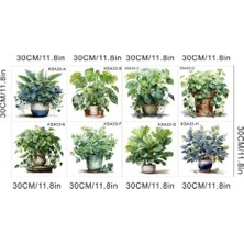 Uravas Store Tropikal Bitkiler Duvar Stickerı Model A