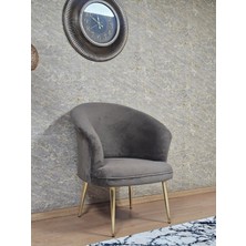 Sevinç Mobilya Tekli Teddy Gold Kaplama Sivriltme Ayak Çay Seti Koltuk Tekli Berjer , Balkon, Salon, Ofis