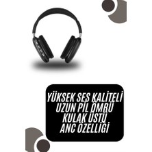 Uravas Store Kulak Üstü Kablosuz Bluetooth Kulaklık Yumuşak Süngerli Sd Kart Girişli