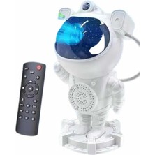 Uravas Store Gece Lambası Astronot Bluetooth Hoparlörlü Galaksi Işık Projektörü