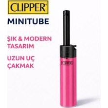 CLİPPER Clipper Minitube Uzun Uçlu Çakmak – Yeniden Doldurulabilir Gazlı Mutfak Çakmağı | Mangal, Mum, Ocak Için (Renk Seçenekli / Set)