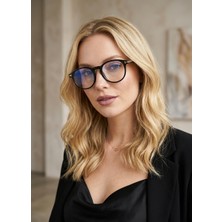 Chic & Shine Yuvarlak Mavi Işık Kırıcı Filtreli Blue Block Ekran Gözlüğü