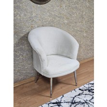 Sevinç Mobilya Tekli Teddy Krom Kaplama Sivriltme Ayak Çay Seti Koltuk Tekli Berjer , Balkon, Salon, Ofis