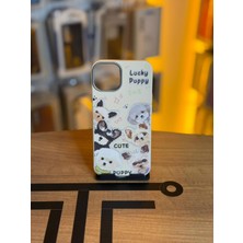 Avcı Teknoloji Market iPhone 13 Uyumlu Özel Tasarım Sevimli Figürlü Deri Dokulu Telefon Kılıfı