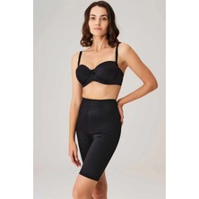 Marsilyan- Toparlayıcı Bel ve Bacak Inceltici Dikişli Uzun Paçalı Orta Bel Sıkı Şort Korse