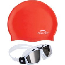 Slazenger Junior Yüzücü Gözlüğü Mırror Gl7 Smokewhitewhitblk+Bone(Unisex)