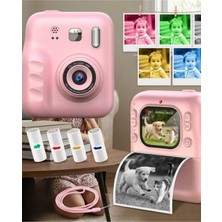 MiraLive Çocuklar Için Anında Baskılı Kamera 4 Rulo Kağıt ve 5 Renk Kalem Hediyeli