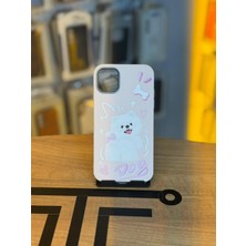 Avcı Teknoloji Market iPhone 11 Uyumlu Özel Tasarım Sevimli Figürlü Deri Dokulu Telefon Kılıfı
