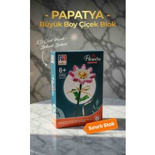 Kobe Büyük Boy Lüks Patpat Çiçek Blok Seti –  Çiçek Yapı Blok - 3D Puzzle  - 30 cm - 97 Parça