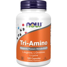 Now Tri-Amino (L-Lysine, L-Arginine & L-Ornithine) - Support Protein Metabolism* - 120 Kapsül
