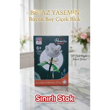 Kobe Home Büyük Boy Lüks Yasemin Çiçek Blok Seti –  yapı blok Çiçek - 3D Puzzle  - 30 cm - 114 Parça
