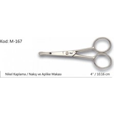 MiraLive Rose Europe Aplike ve Nakış Makası Kıvrık Küt Uçlu No:4 10,16 cm